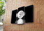 Wallity Conjunto de 3 Relojes de Pared de Lienzo Decorativo Multicolor